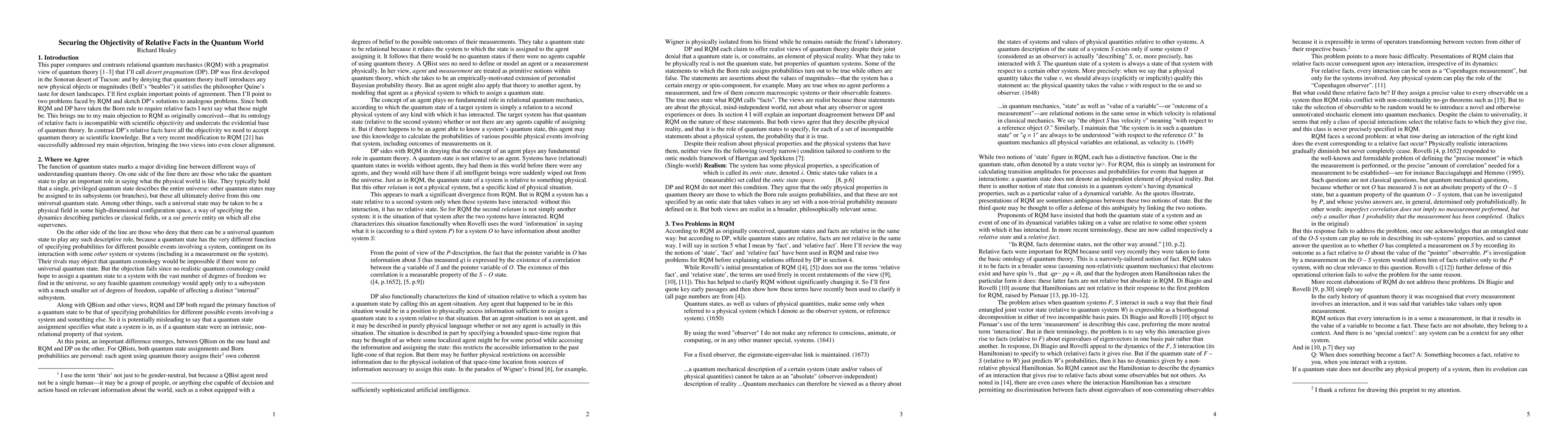 Thumbnail for Securing the Objectivity of Relative Facts in the Quantum World
