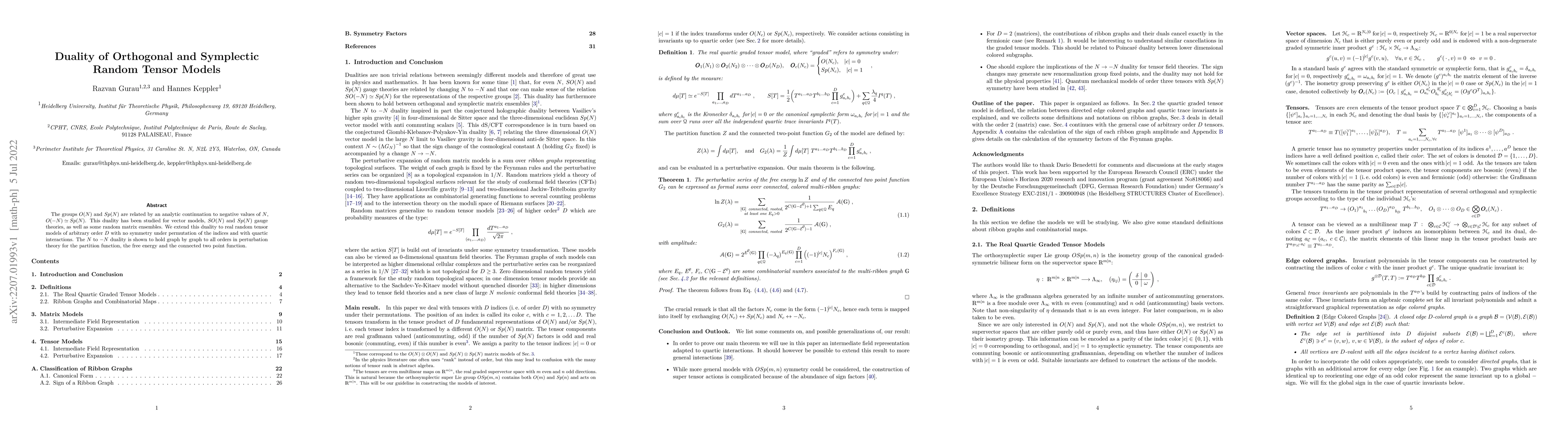 Thumbnail for Duality of Orthogonal and Symplectic Random Tensor Models