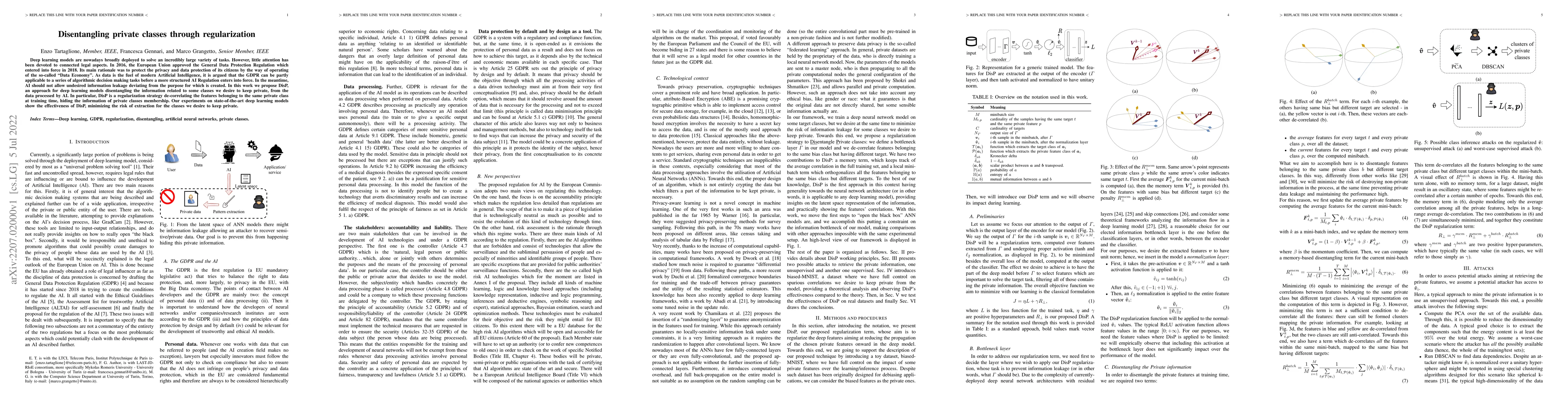 Thumbnail for Disentangling private classes through regularization