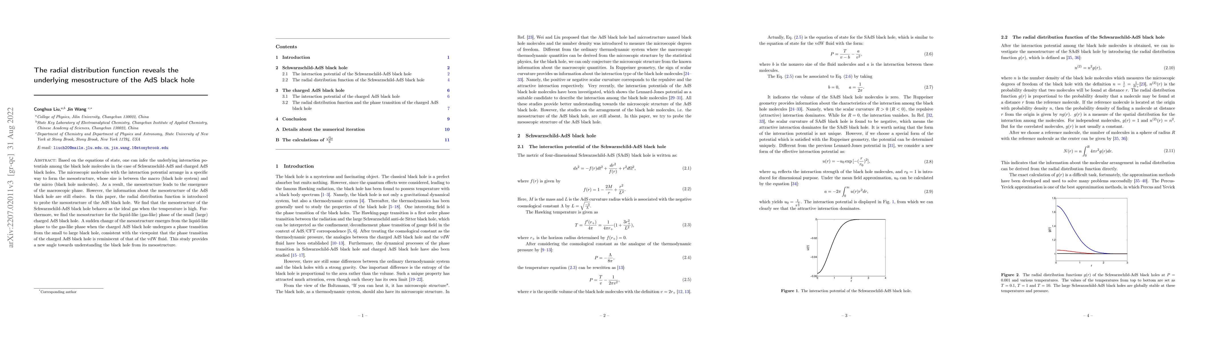 Thumbnail for The radial distribution function reveals the underlying mesostructure of
  the AdS black hole