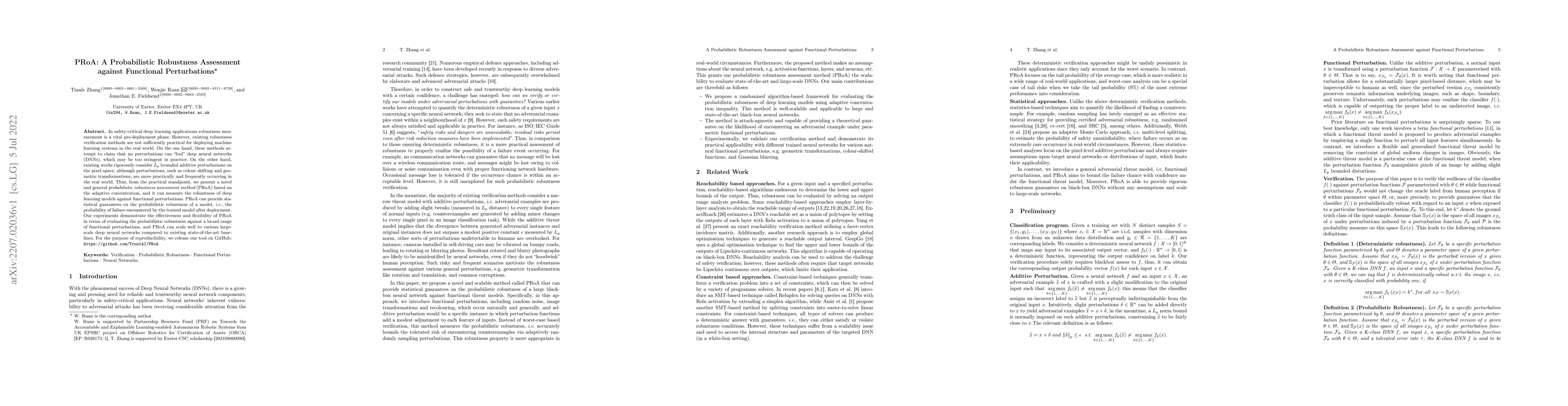 Thumbnail for PRoA: A Probabilistic Robustness Assessment against Functional
  Perturbations