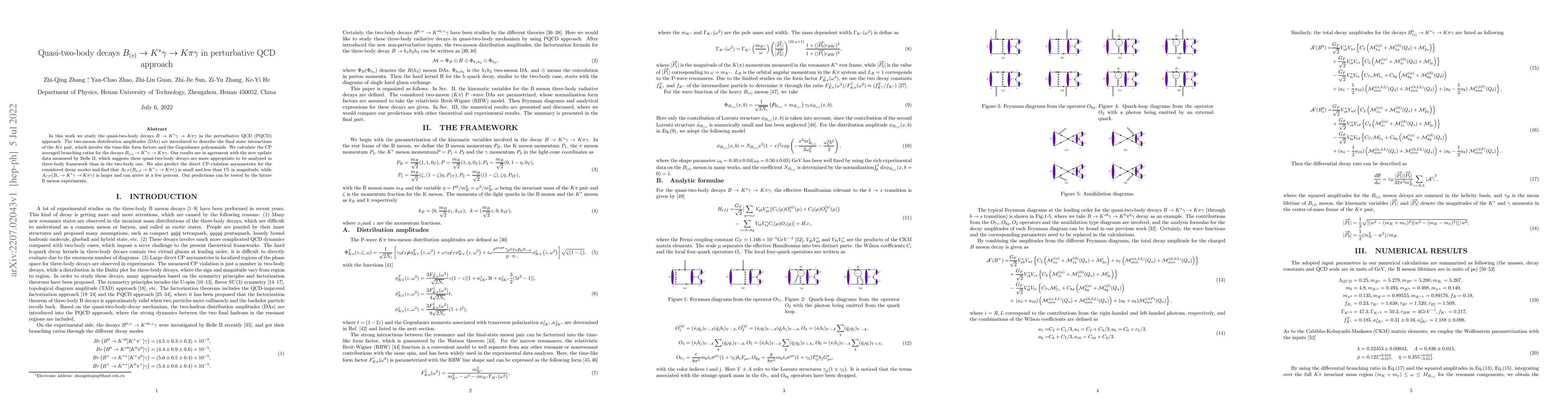Thumbnail for Quasi-two-body decays $B_{(s)}\to K^*\gamma\to K\pi\gamma$ in
  perturbative QCD approach