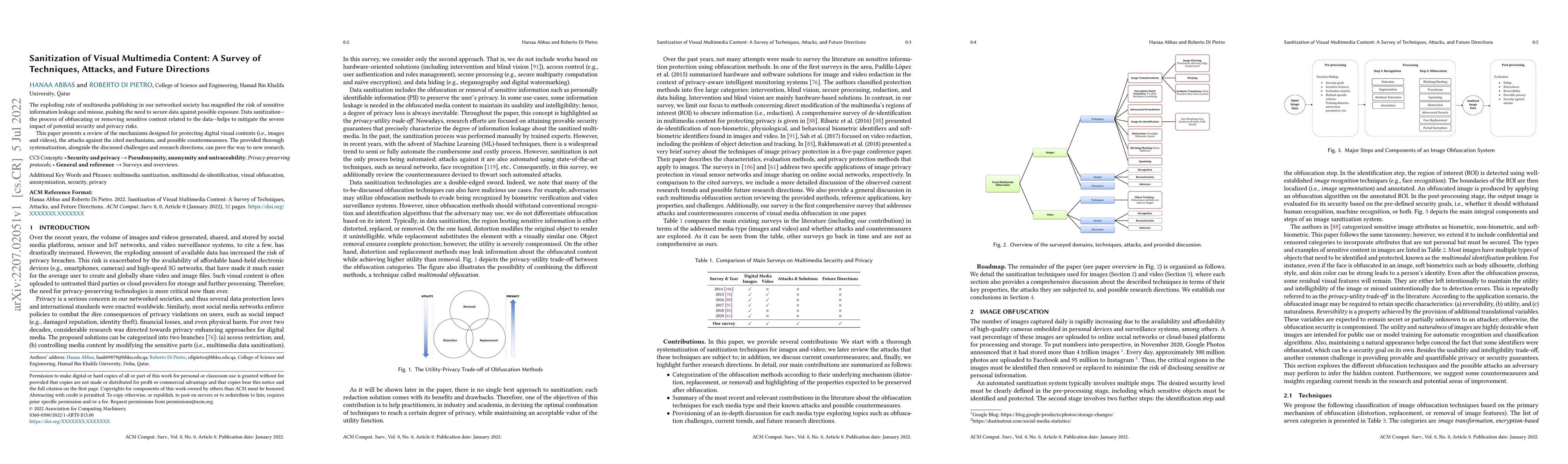 Thumbnail for Sanitization of Visual Multimedia Content: A Survey of Techniques,
  Attacks, and Future Directions
