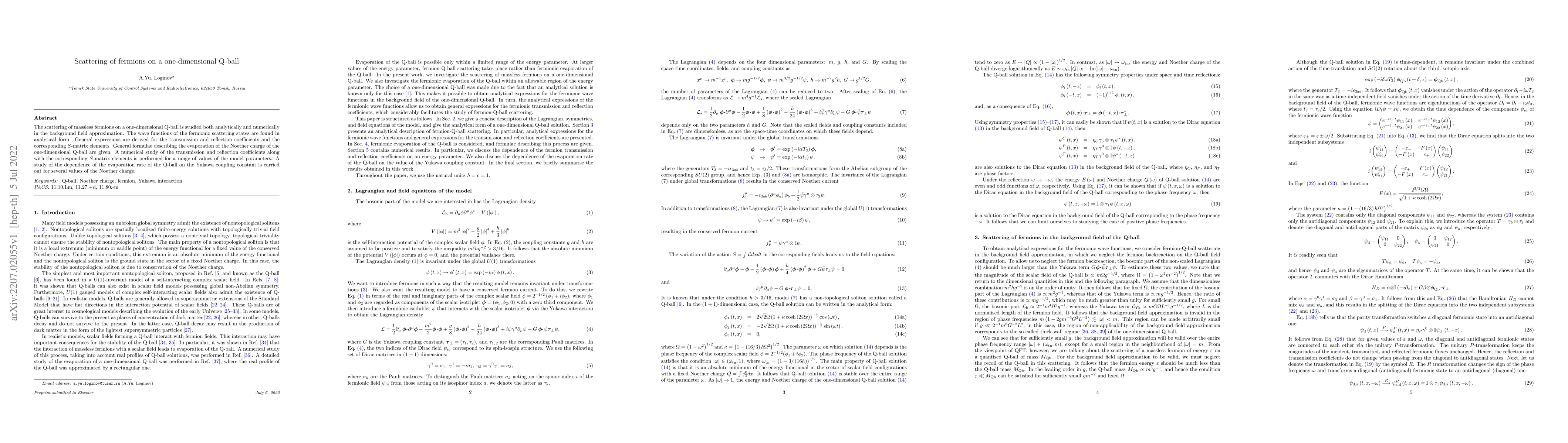 Thumbnail for Scattering of fermions on a one-dimensional Q-ball