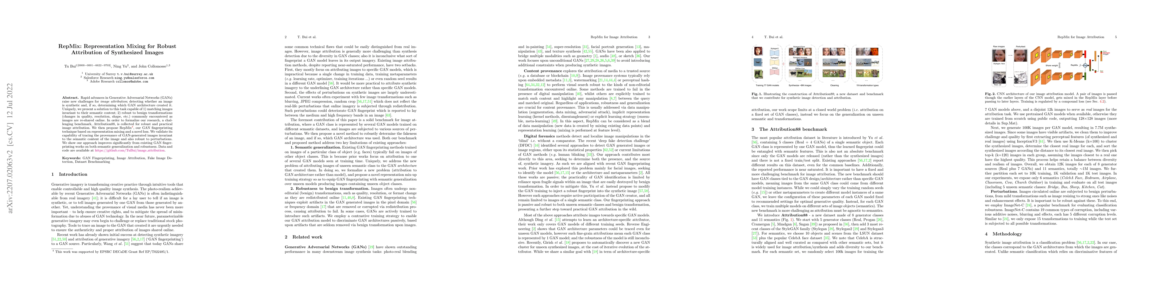 Thumbnail for RepMix: Representation Mixing for Robust Attribution of Synthesized
  Images