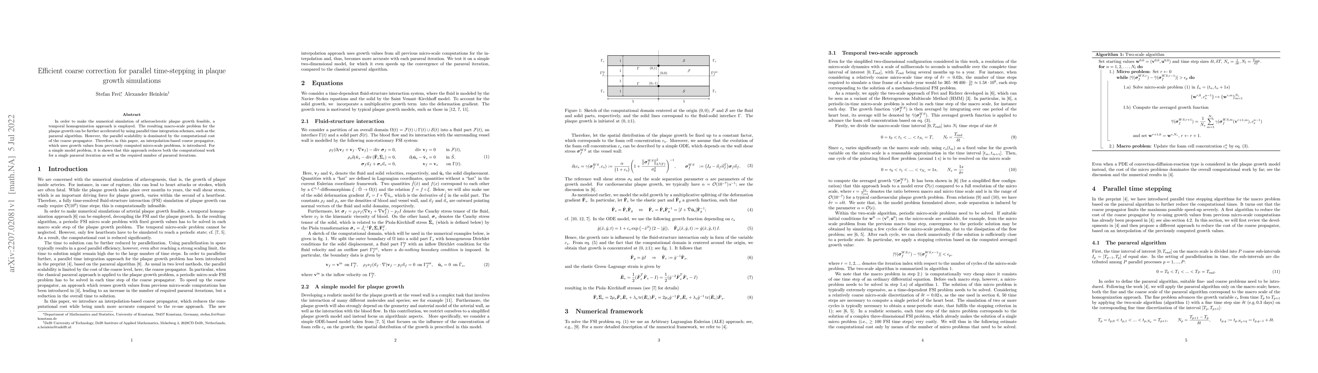 Thumbnail for Efficient coarse correction for parallel time-stepping in plaque growth
  simulations