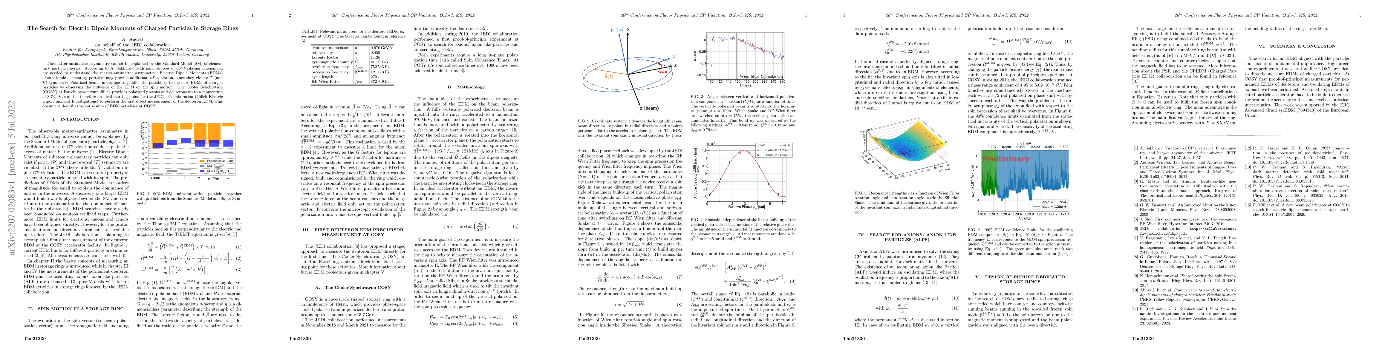 Thumbnail for The Search for Electric Dipole Moments of Charged Particles in Storage
  Rings