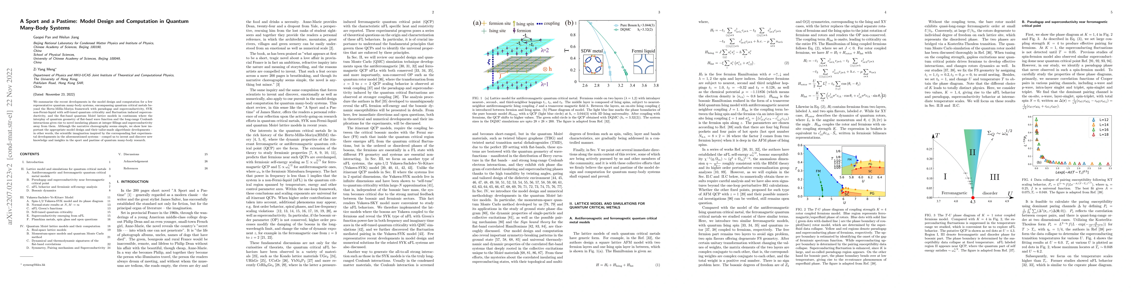 Thumbnail for A Sport and a Pastime: Model Design and Computation in Quantum Many-Body
  Systems