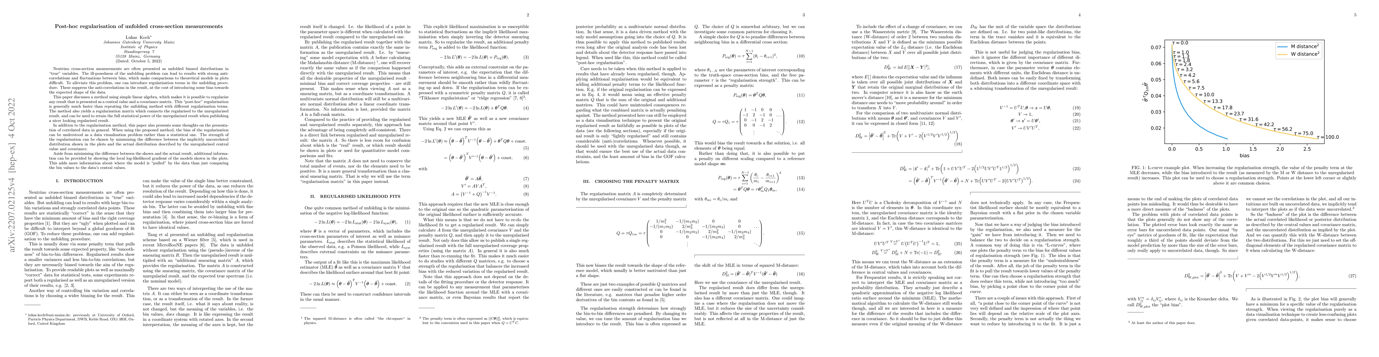 Thumbnail for Post-hoc regularisation of unfolded cross-section measurements
