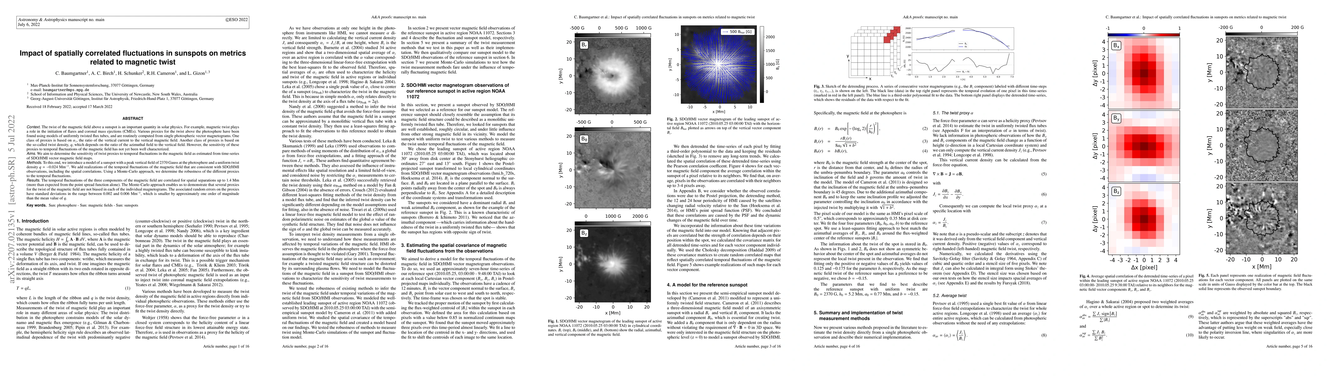 Thumbnail for Impact of spatially correlated fluctuations in sunspots on metrics
  related to magnetic twist