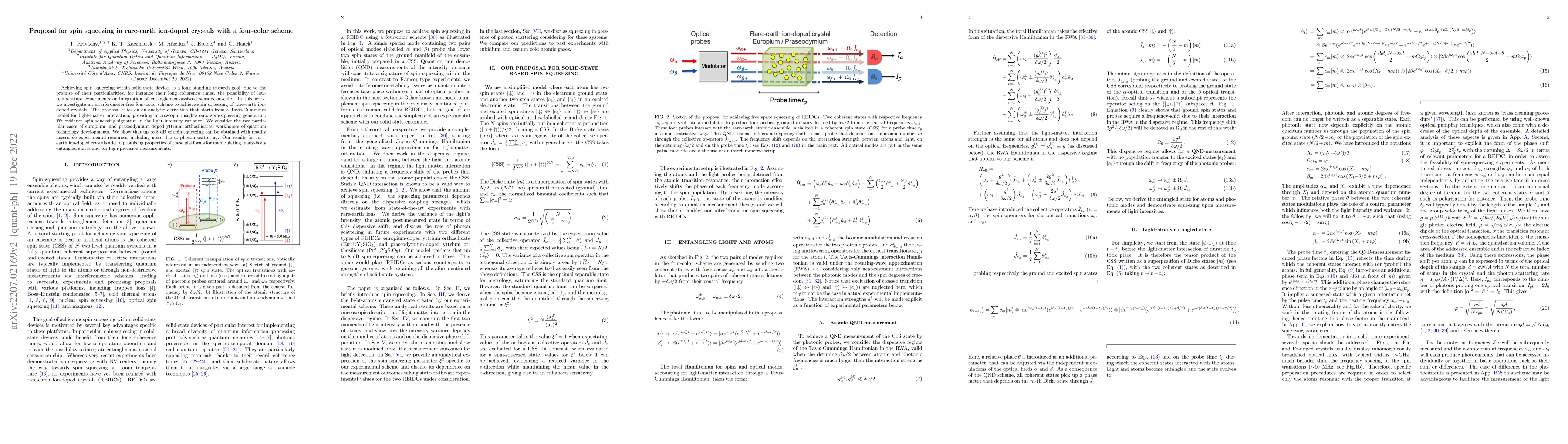 Thumbnail for Proposal for spin squeezing in rare-earth ion-doped crystals with a
  four-color scheme