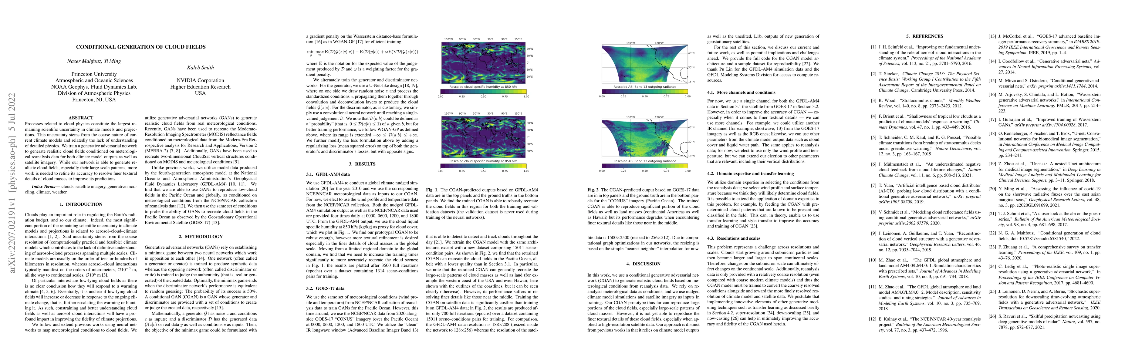 Thumbnail for Conditional generation of cloud fields