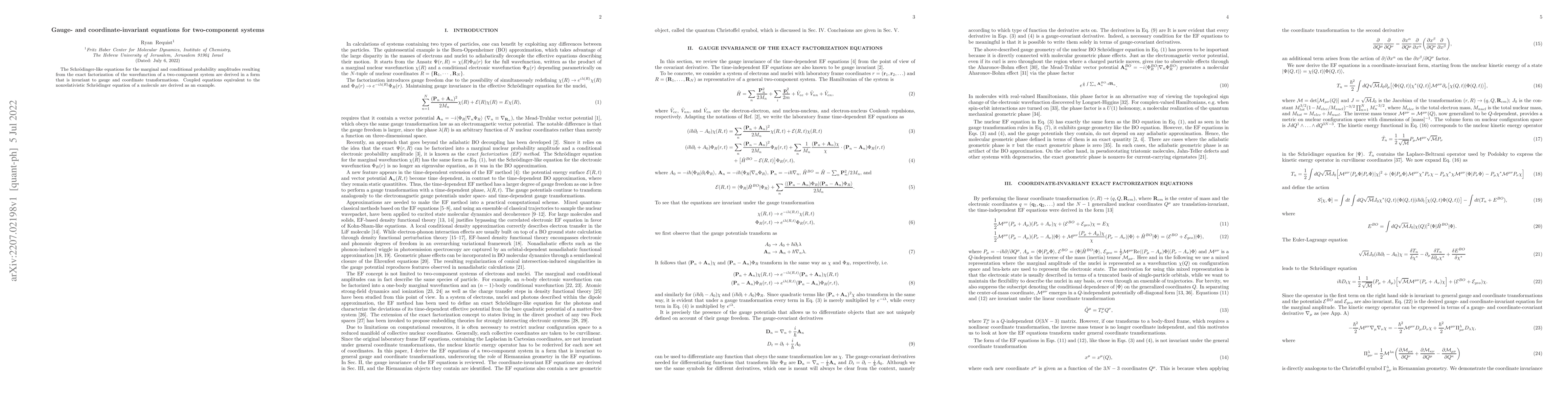 Thumbnail for Gauge- and coordinate-invariant equations for two-component systems