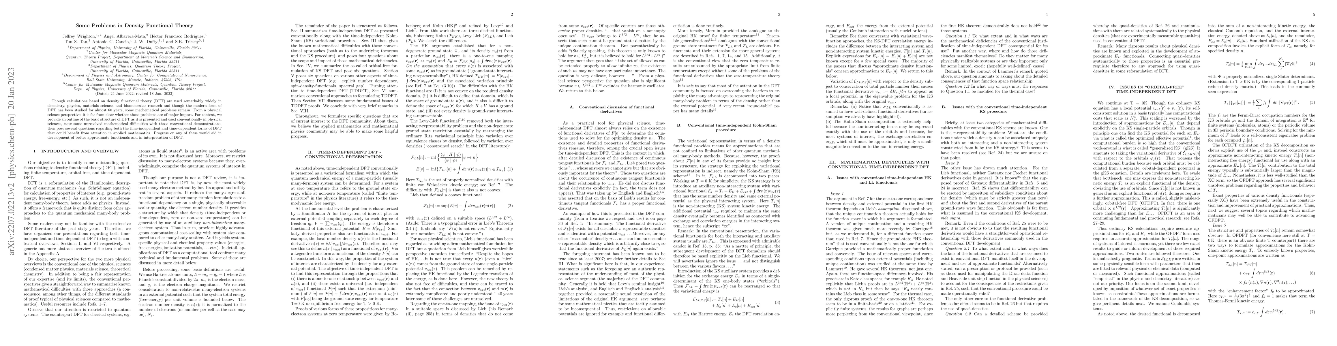 Thumbnail for Some Problems in Density Functional Theory