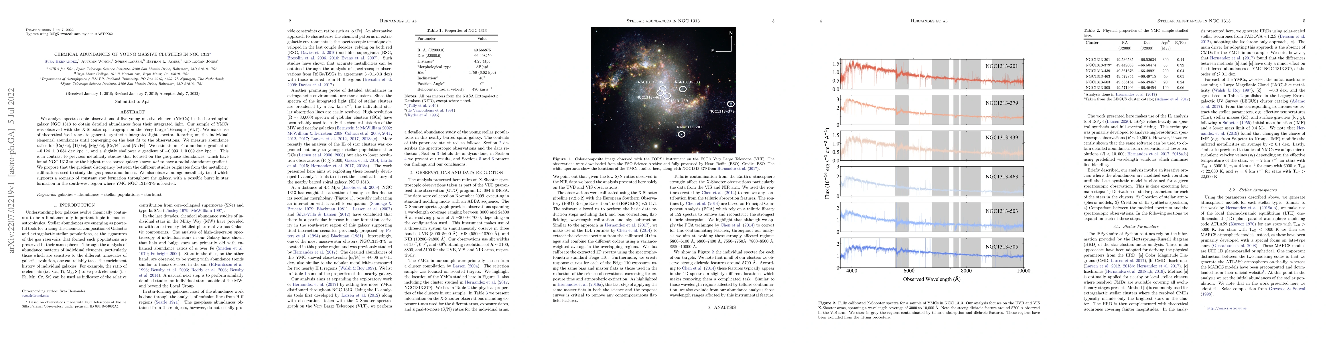 Thumbnail for Chemical abundances of Young Massive Clusters in NGC 1313