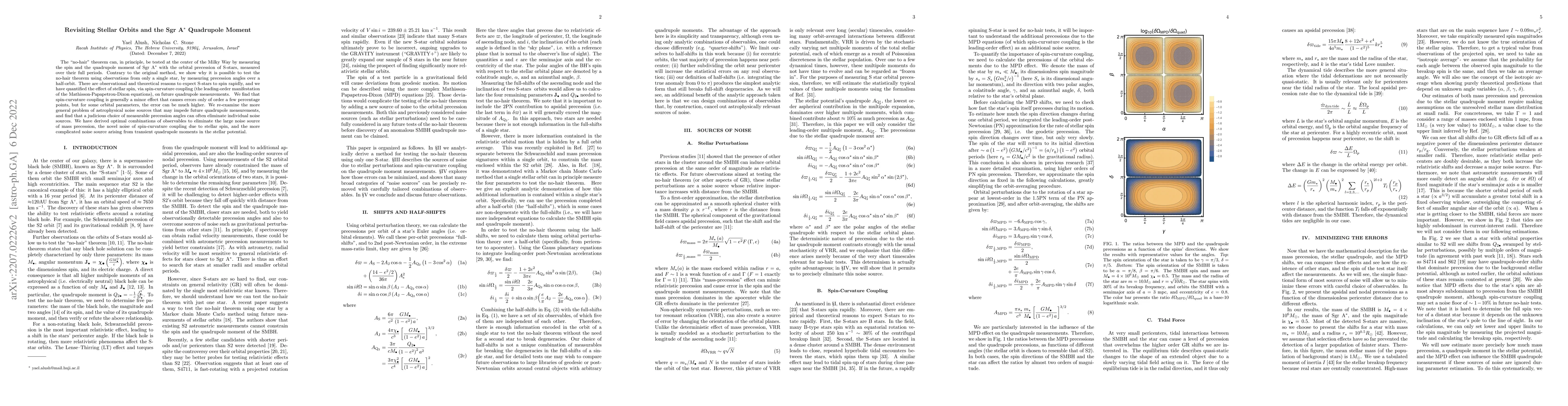 Thumbnail for Revisiting Stellar Orbits and the Sgr A$^*$ Quadrupole Moment