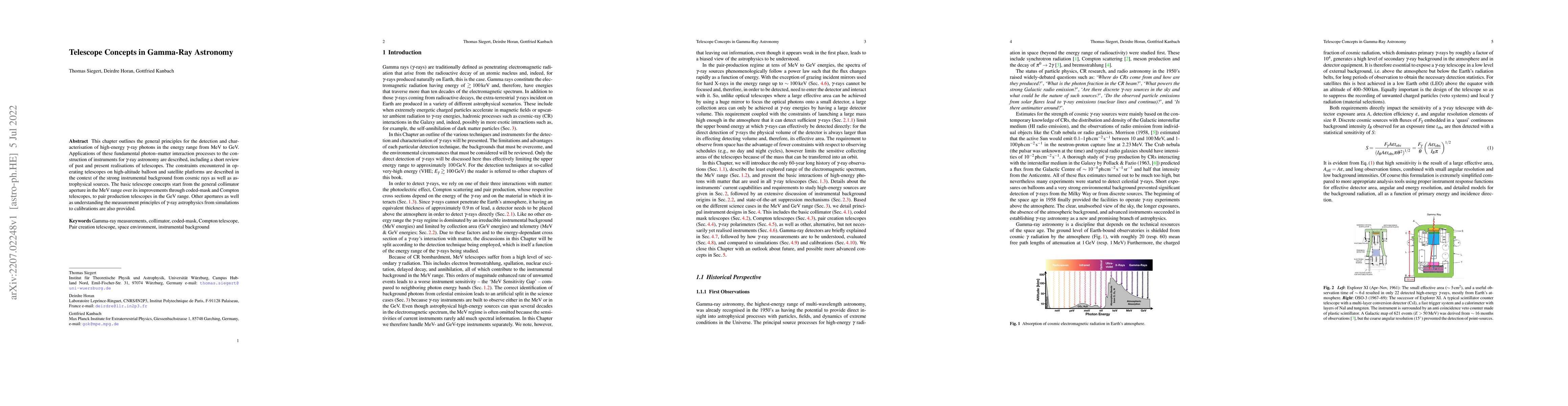 Thumbnail for Telescope Concepts in Gamma-Ray Astronomy