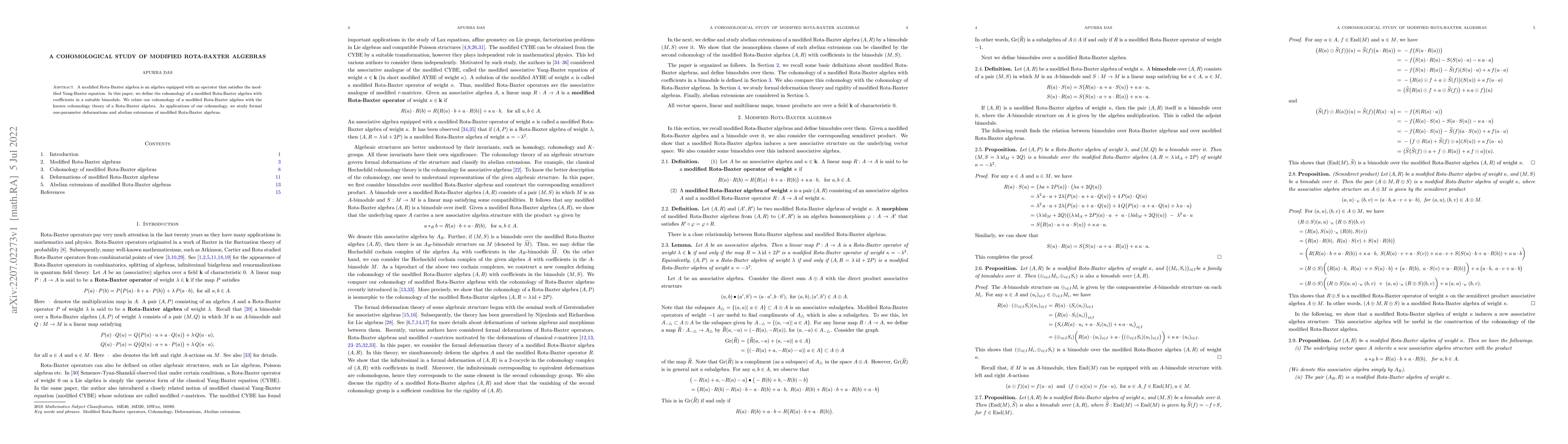 Thumbnail for A cohomological study of modified Rota-Baxter algebras