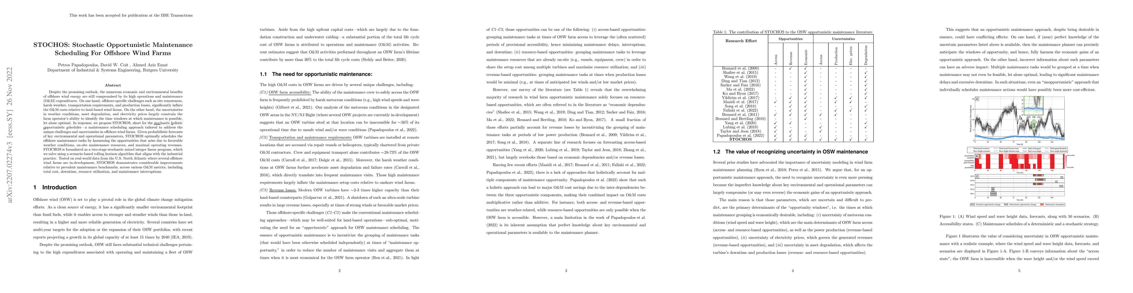 Thumbnail for STOCHOS: Stochastic Opportunistic Maintenance Scheduling For Offshore
  Wind Farms