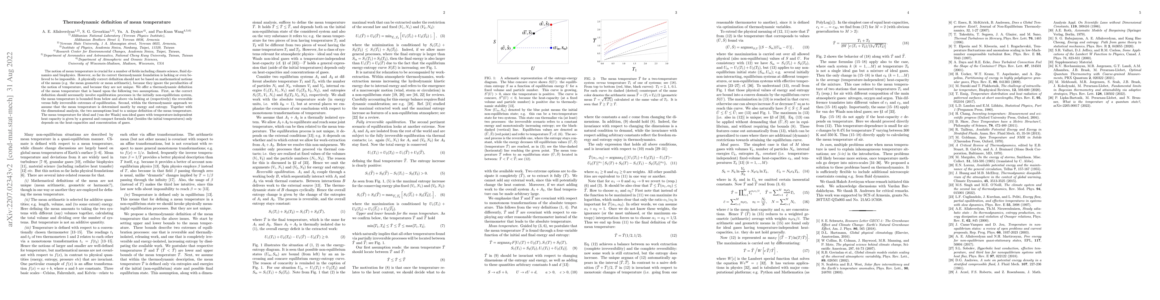 Thumbnail for Thermodynamic definition of mean temperature
