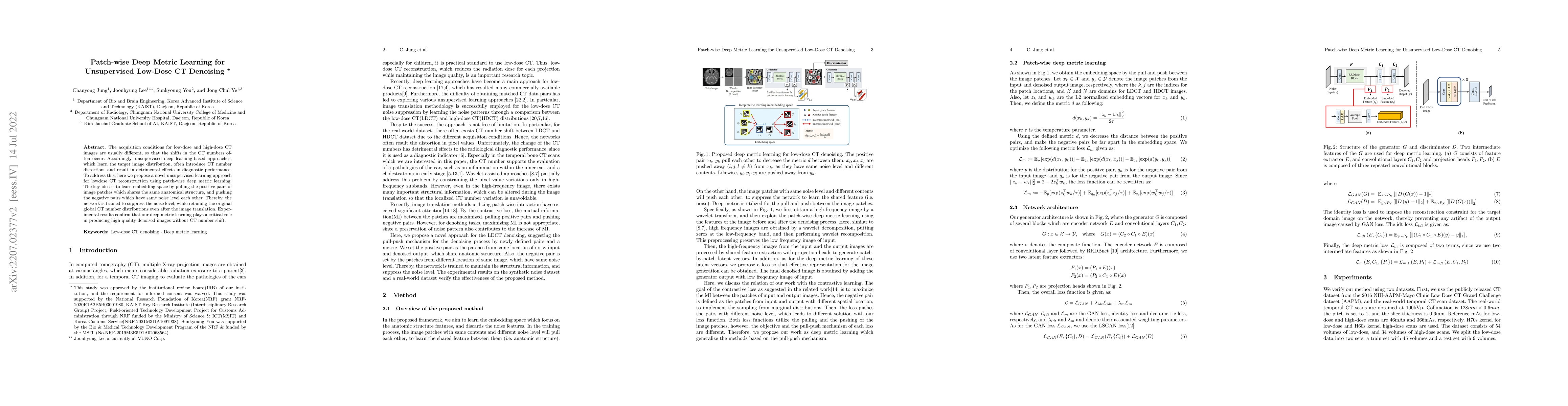 Thumbnail for Patch-wise Deep Metric Learning for Unsupervised Low-Dose CT Denoising