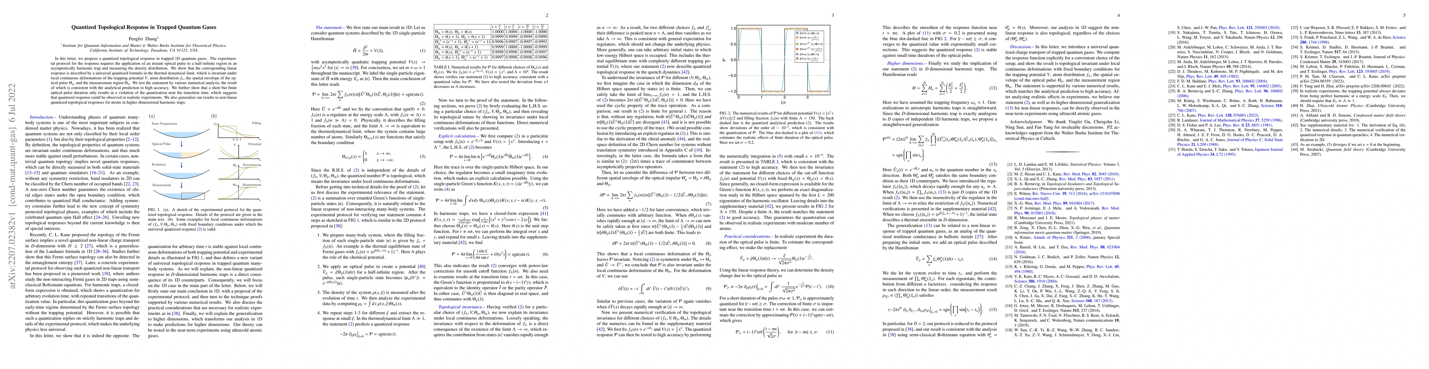 Thumbnail for Quantized Topological Response in Trapped Quantum Gases