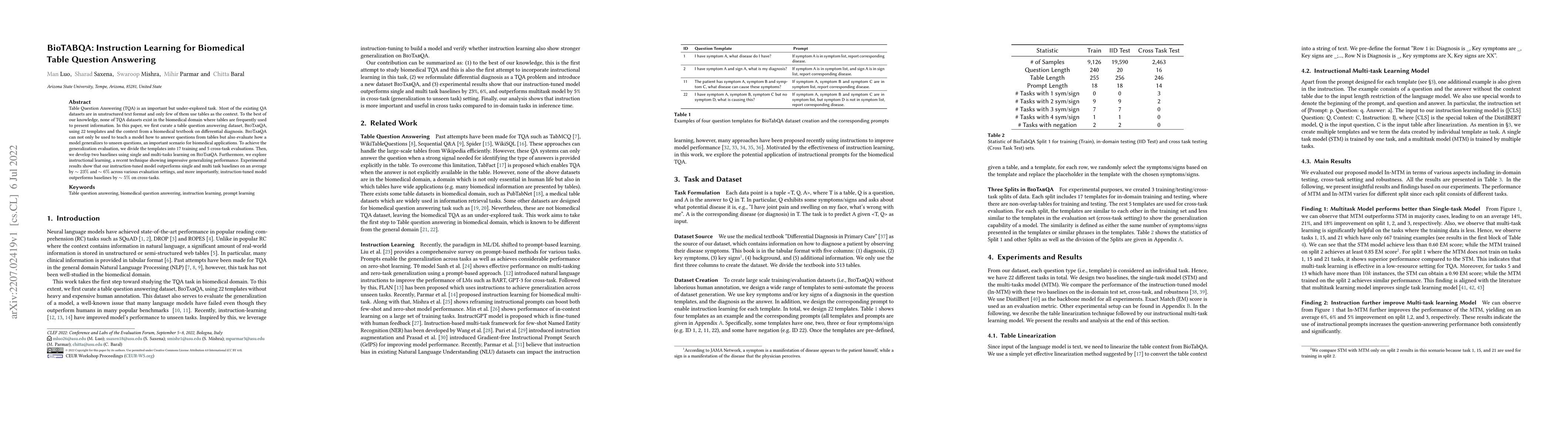 Thumbnail for BioTABQA: Instruction Learning for Biomedical Table Question Answering