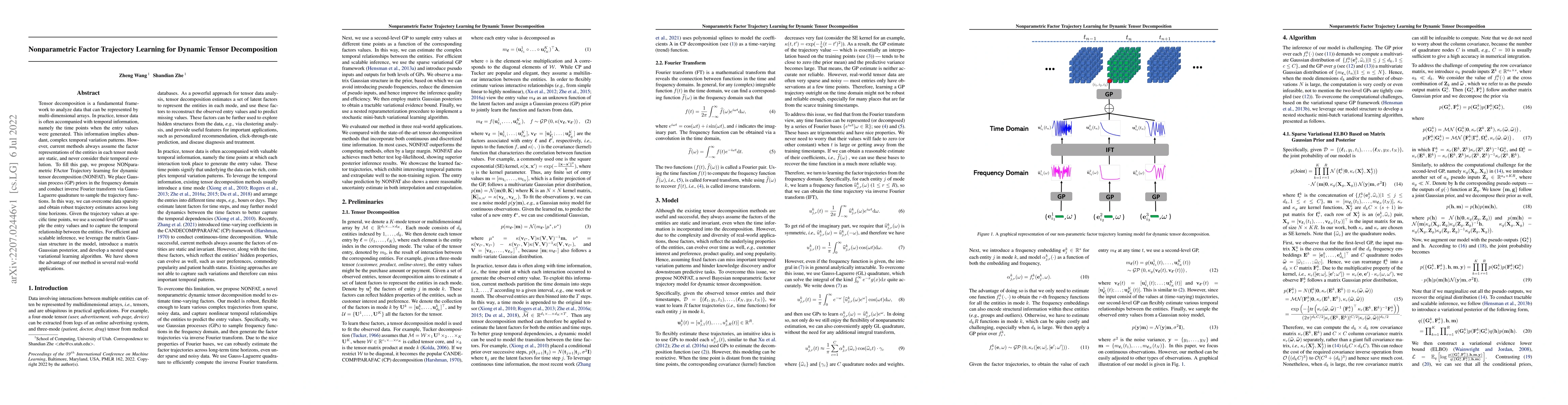 Thumbnail for Nonparametric Factor Trajectory Learning for Dynamic Tensor
  Decomposition