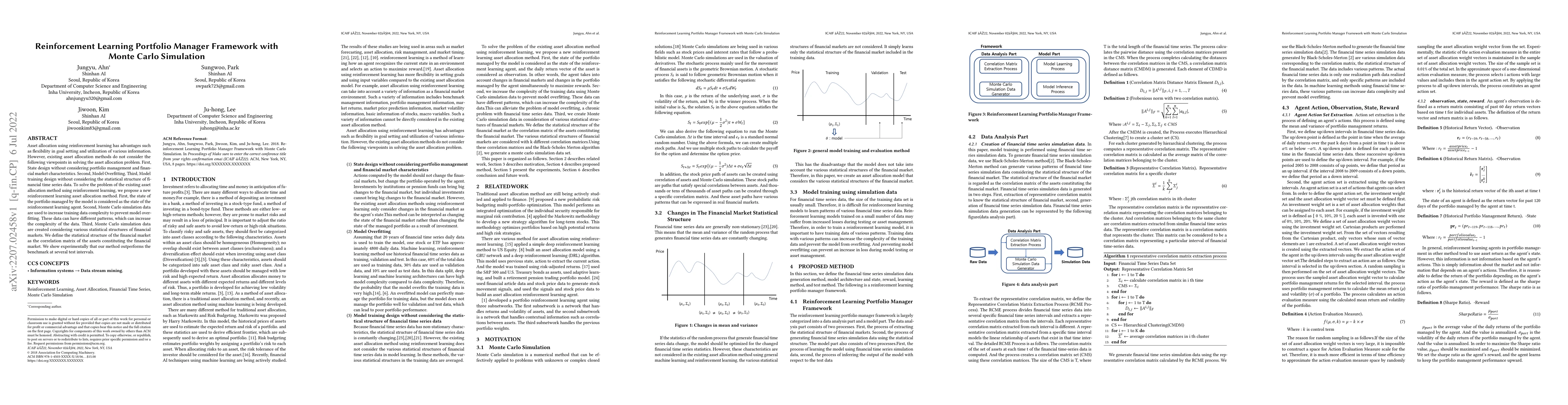 Thumbnail for Reinforcement Learning Portfolio Manager Framework with Monte Carlo
  Simulation