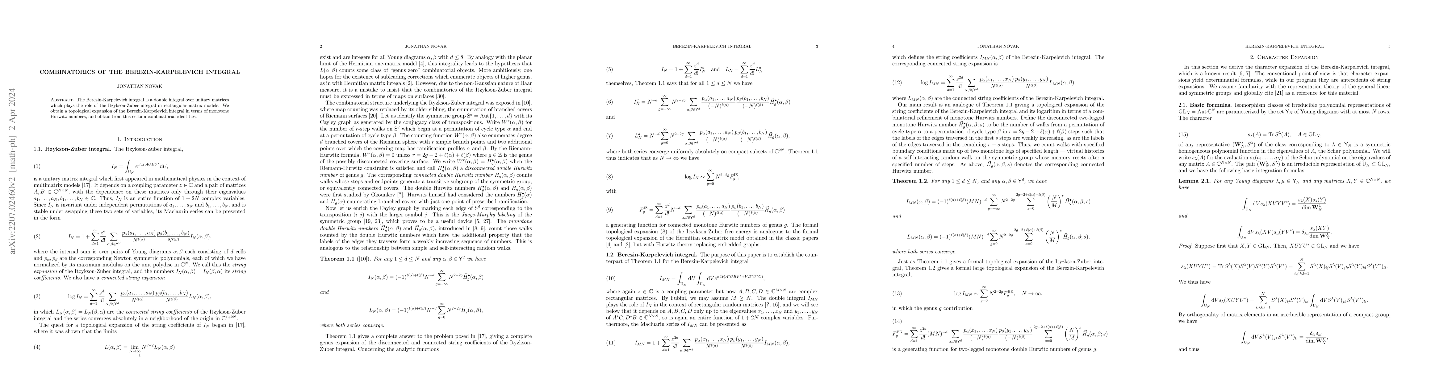 Thumbnail for Combinatorics of the Berezin-Karpelevich Integral