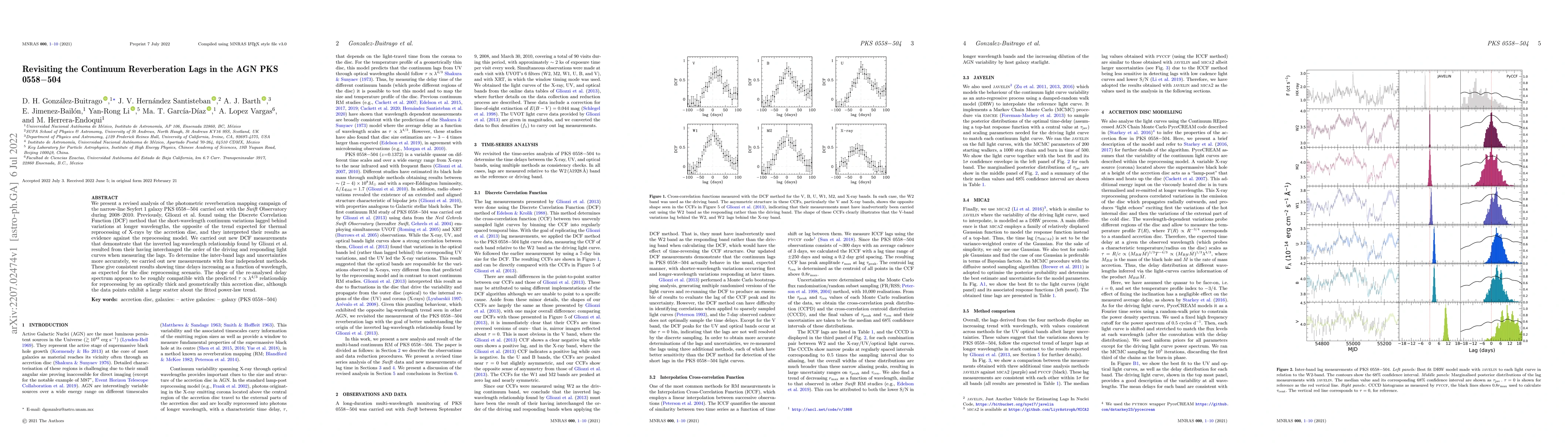 Thumbnail for Revisiting the Continuum Reverberation Lags in the AGN PKS 0558-504