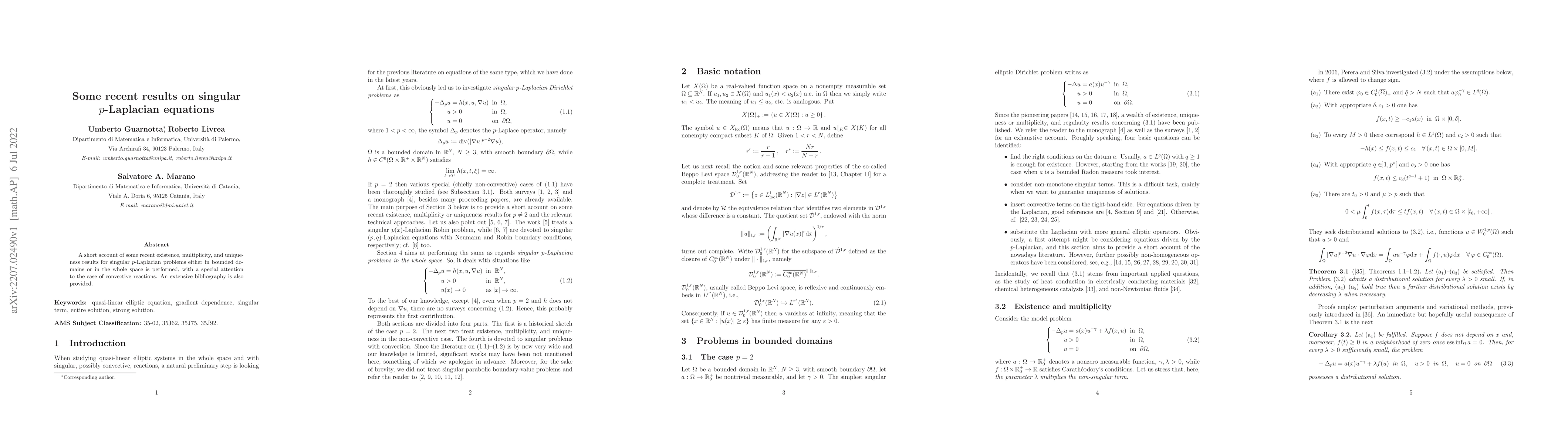 Thumbnail for Some recent results on singular p-Laplacian equations