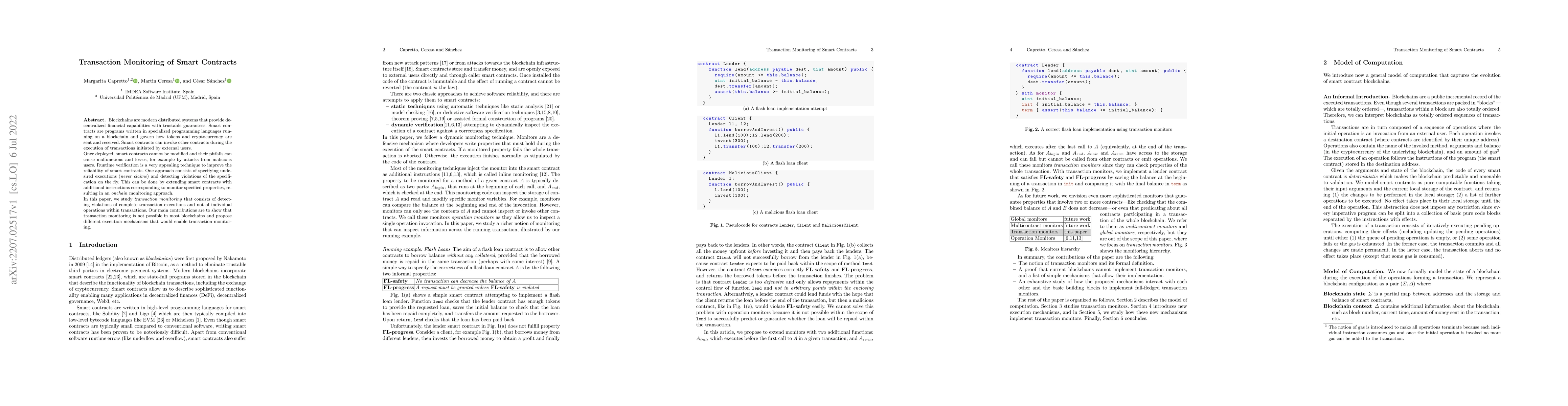 Thumbnail for Transaction Monitoring of Smart Contracts