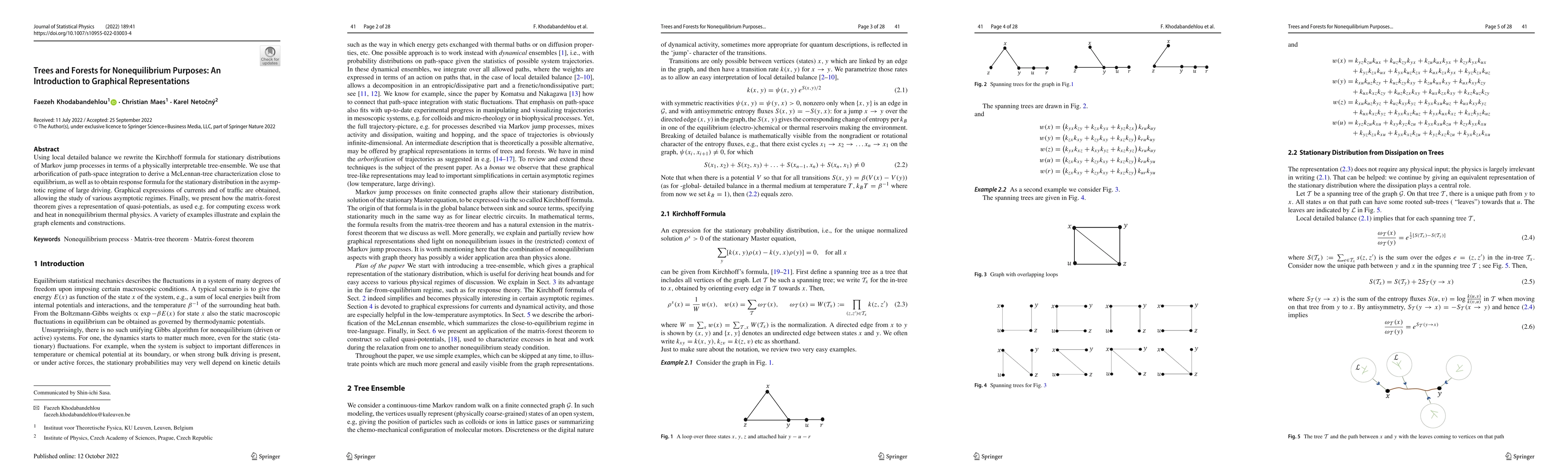 Thumbnail for Trees and forests for nonequilibrium purposes: an introduction to
  graphical representations