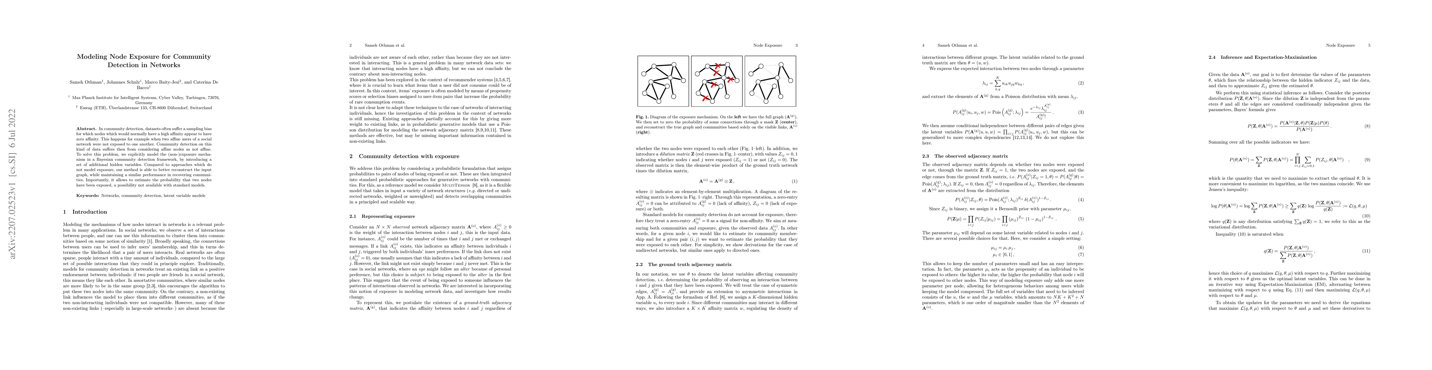 Thumbnail for Modeling Node Exposure for Community Detection in Networks