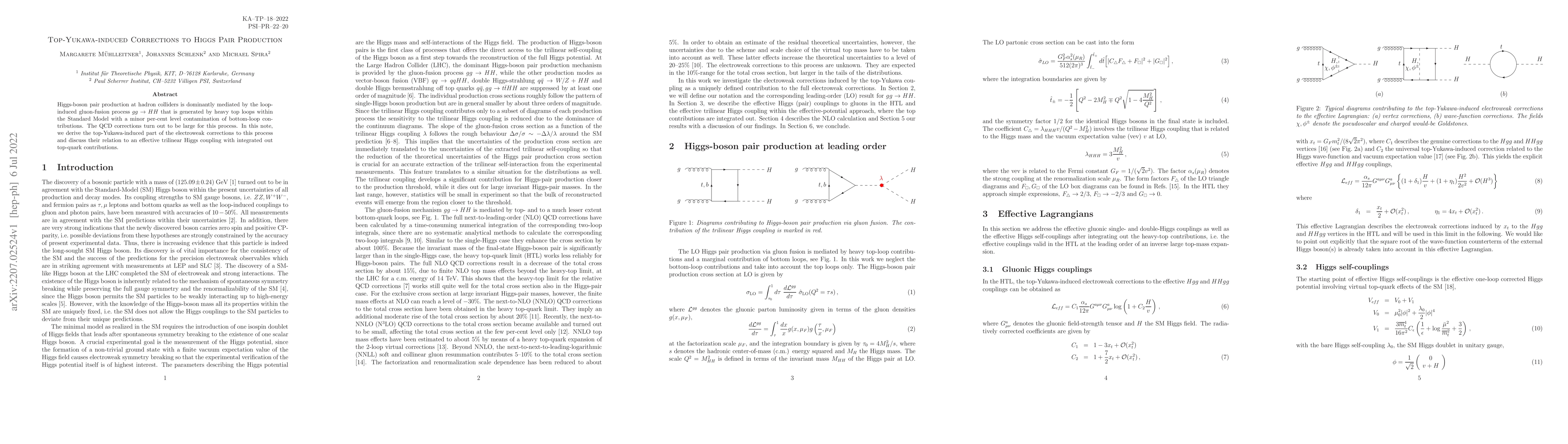 Thumbnail for Top-Yukawa-induced Corrections to Higgs Pair Production