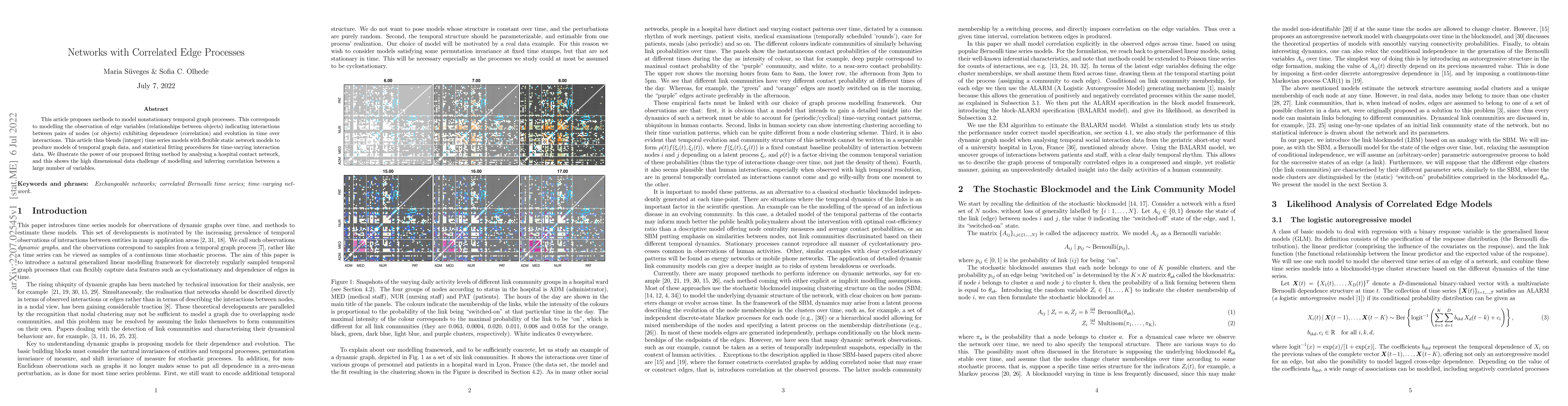 Thumbnail for Networks with Correlated Edge Processes