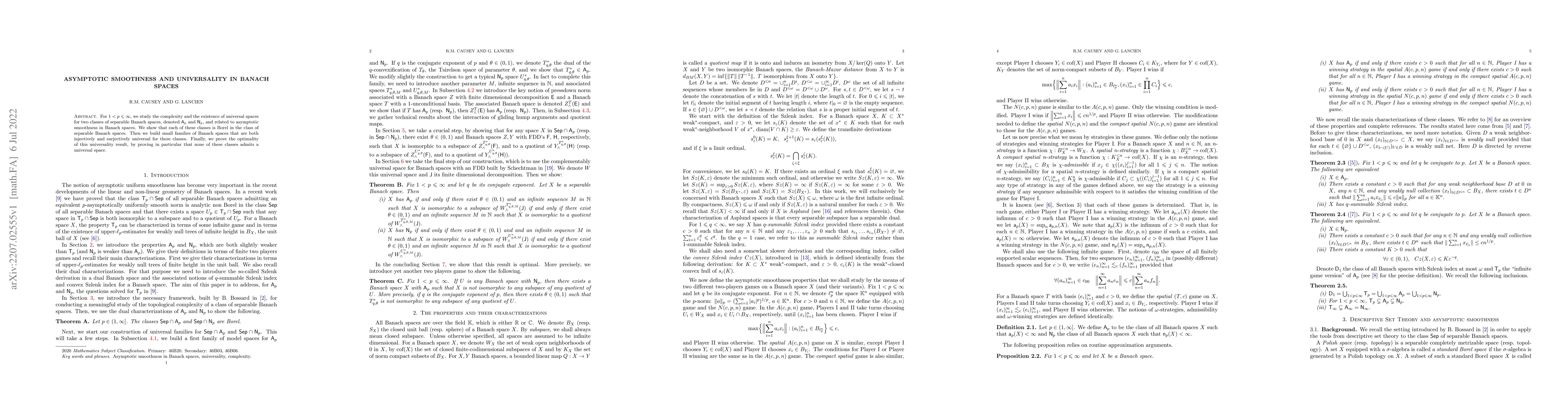 Thumbnail for Asymptotic smoothness and universality in Banach spaces