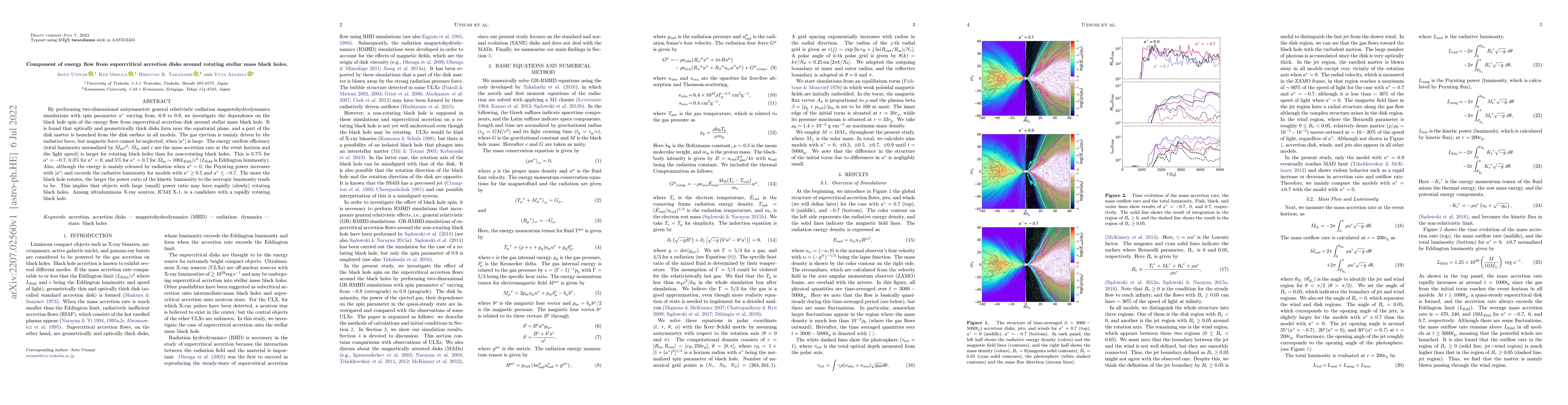 Thumbnail for Component of energy flow from supercritical accretion disks around
  rotating stellar mass black holes
