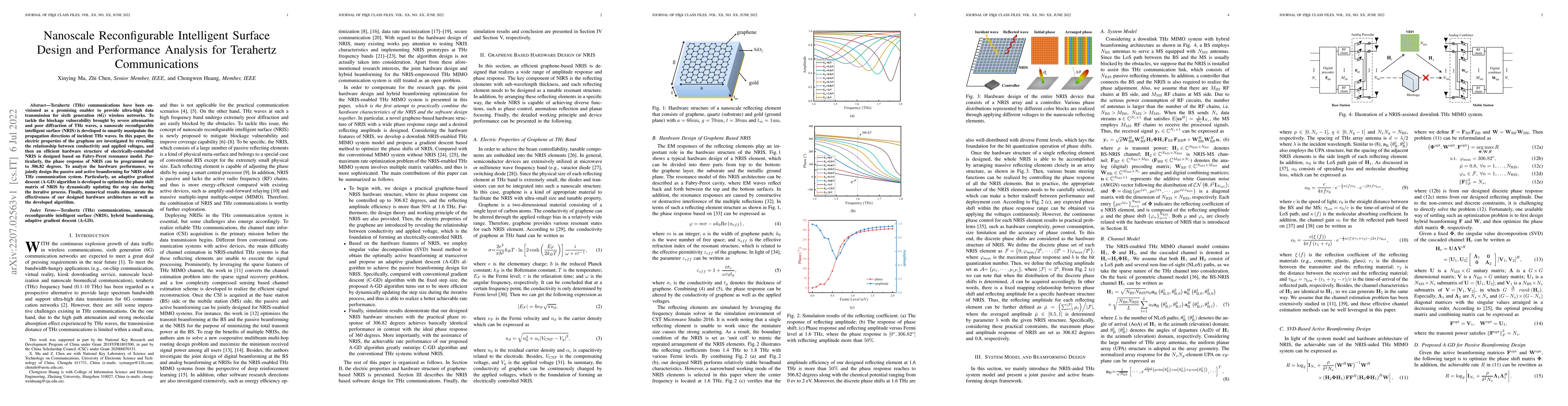 Thumbnail for Nanoscale Reconfigurable Intelligent Surface Design and Performance
  Analysis for Terahertz Communications