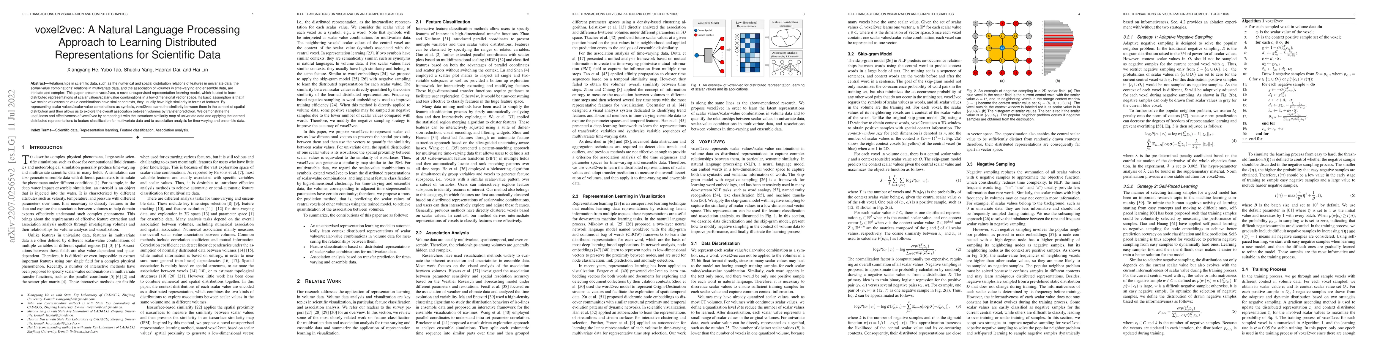 Thumbnail for voxel2vec: A Natural Language Processing Approach to Learning
  Distributed Representations for Scientific Data