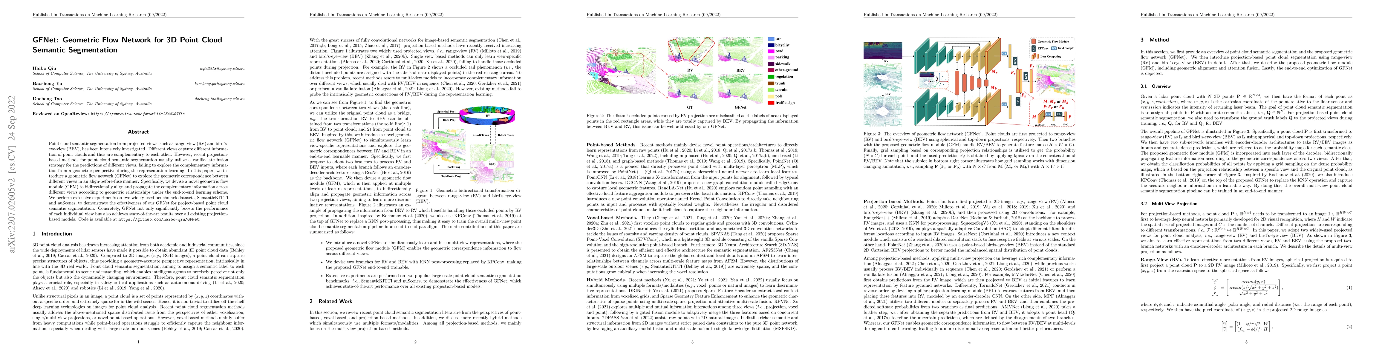 Thumbnail for GFNet: Geometric Flow Network for 3D Point Cloud Semantic Segmentation