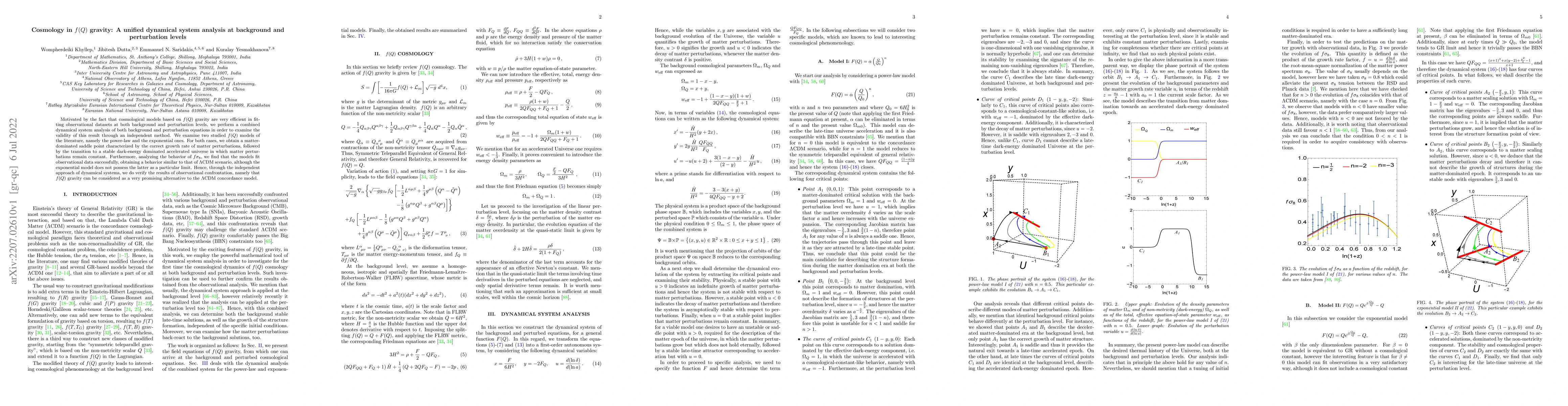 Thumbnail for Cosmology in $f(Q)$ gravity: A unified dynamical system analysis at
  background and perturbation levels