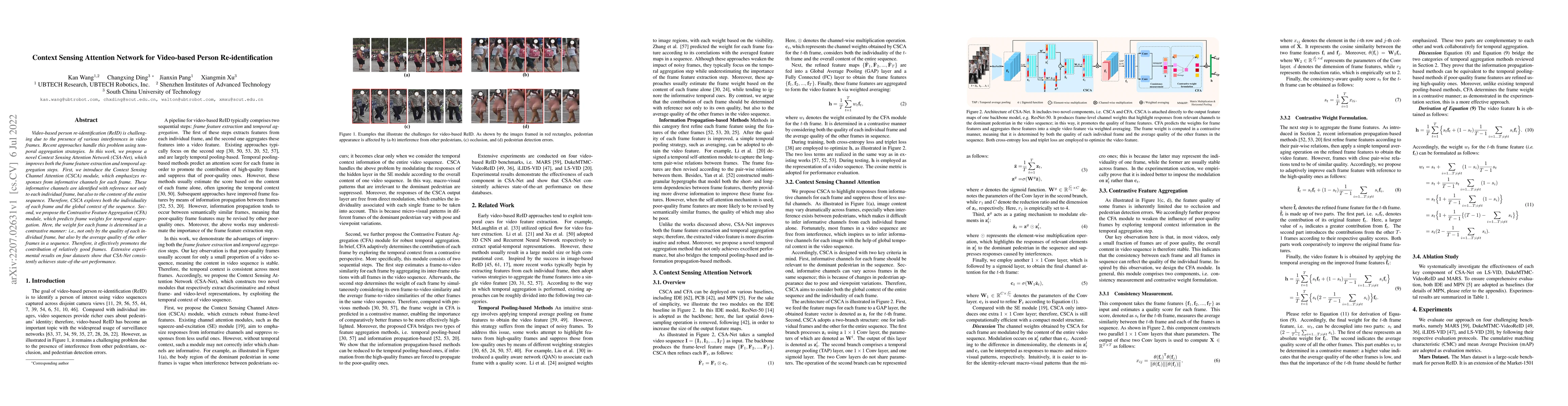Thumbnail for Context Sensing Attention Network for Video-based Person
  Re-identification