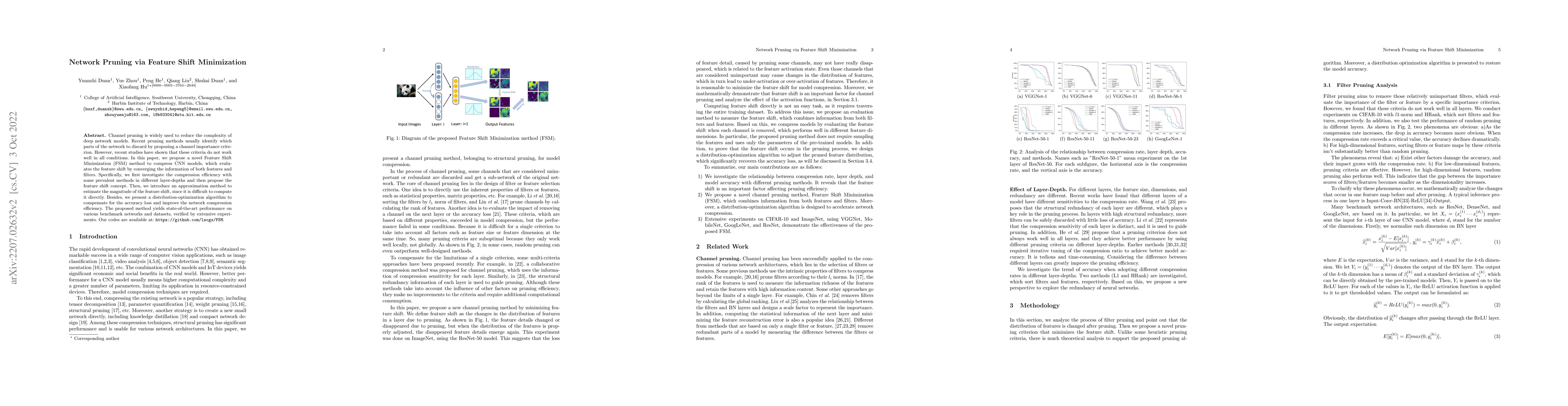 Thumbnail for Network Pruning via Feature Shift Minimization