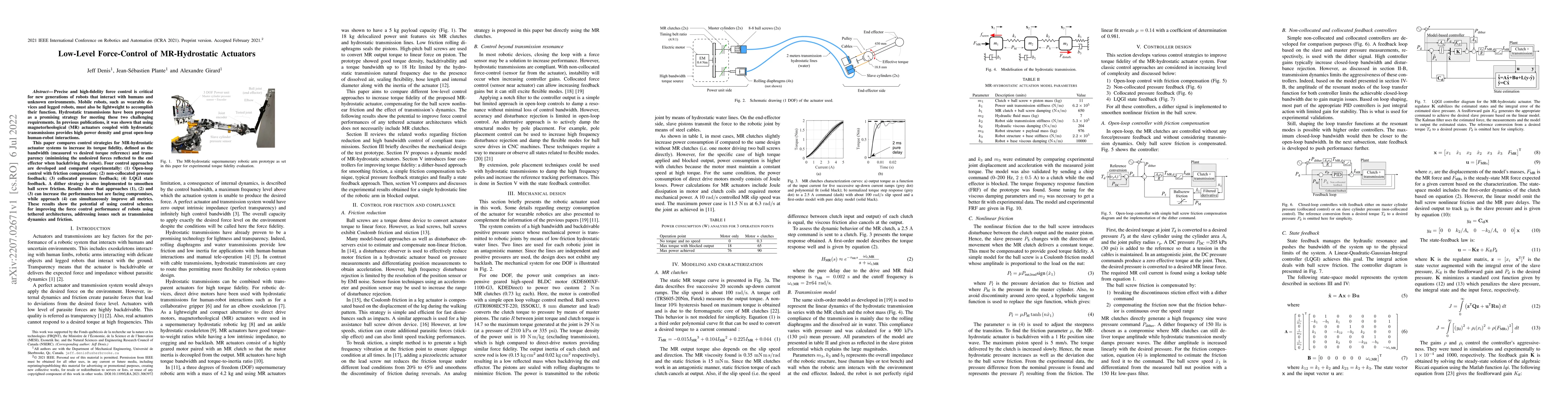 Thumbnail for Low-Level Force-Control of MR-Hydrostatic Actuators