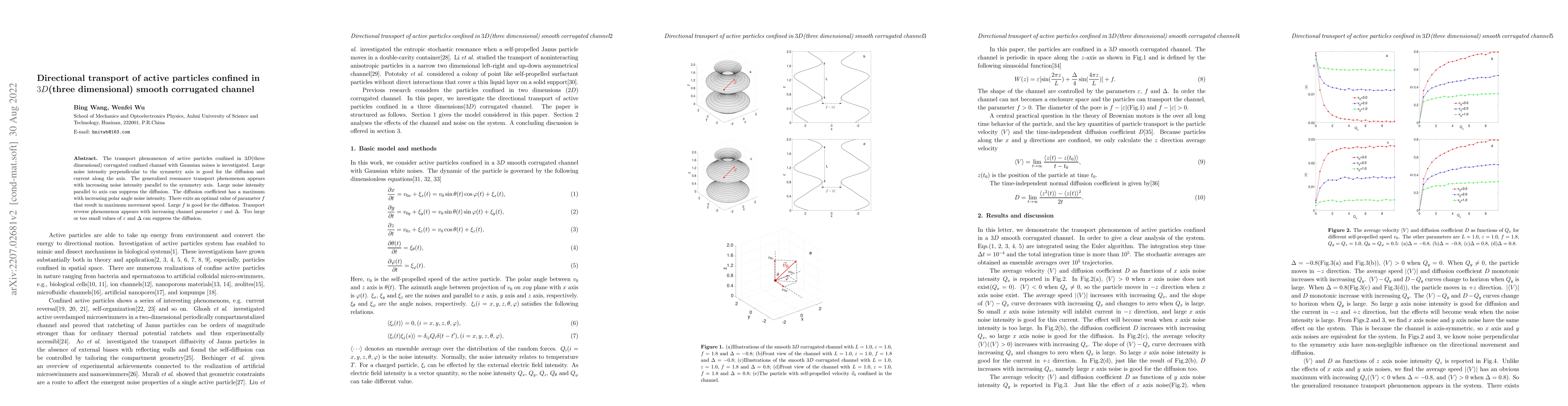 Thumbnail for Directional transport of active particles confined in 3D smooth
  corrugated channel