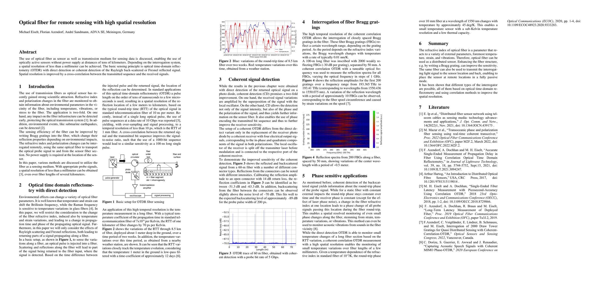 Thumbnail for Optical fiber for remote sensing with high spatial resolution