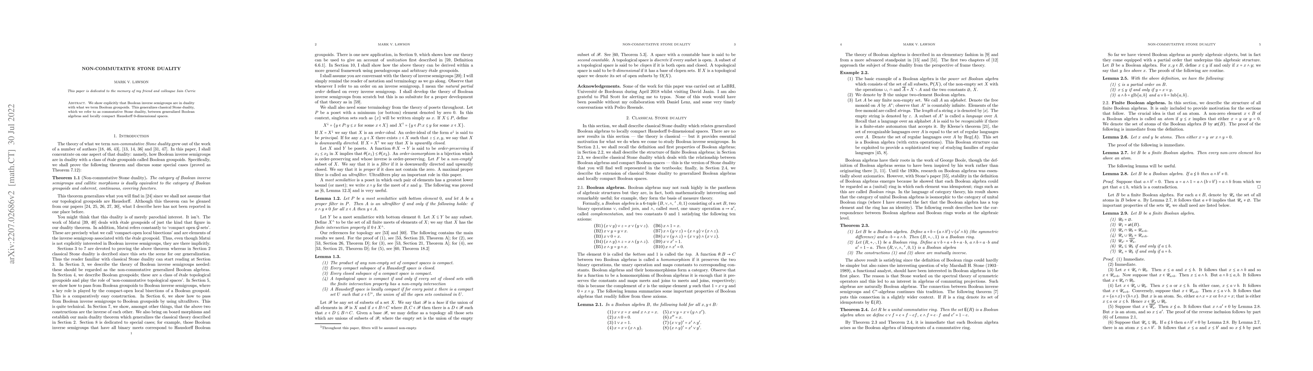 Thumbnail for Non-commutative Stone duality