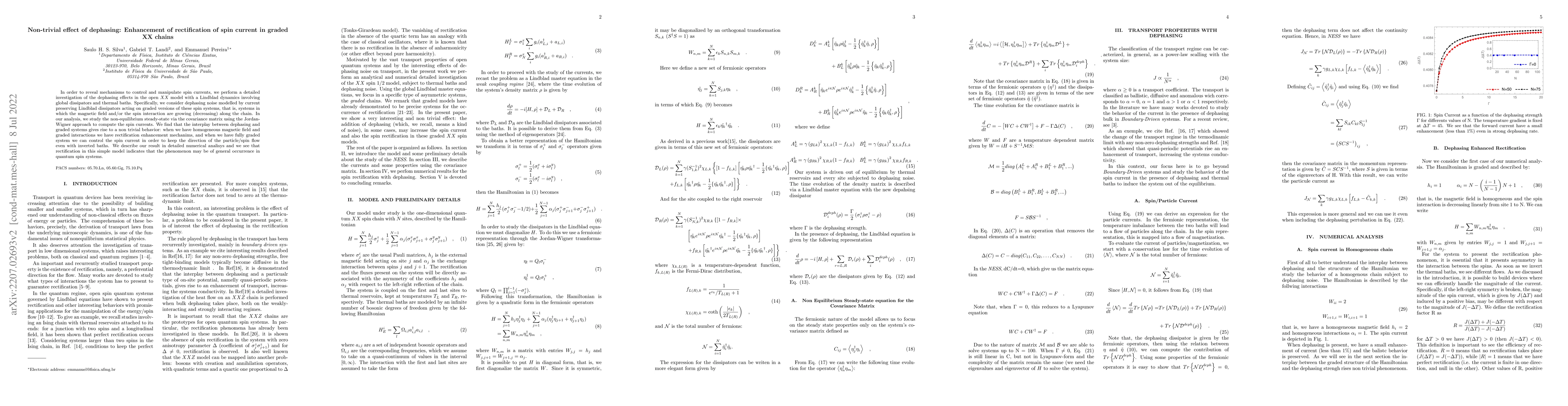 Thumbnail for Non-trivial effect of dephasing: Enhancement of rectification of spin
  current in graded XX chains